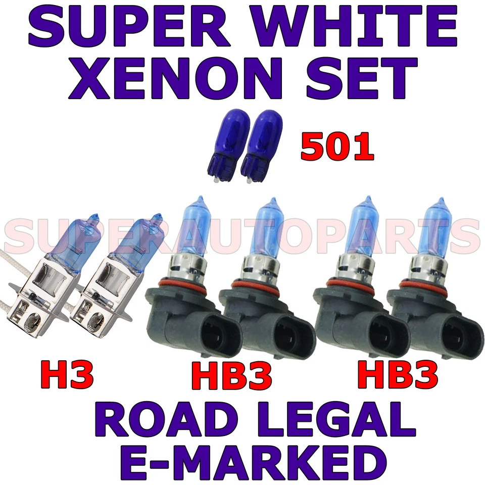 ALFA ROMEO SPIDER 1996-ON SET HB3 H3 501 HALOGEN XENON EFFECT LIGHT BULBS - Image 1 of 1