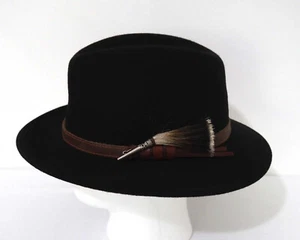 Felt Hat Size 60 Fedora Outdoor Wool Crushable N063 - Picture 1 of 3