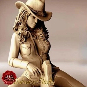 1/24 Sexy Cowboy Queen Resin Figure Horror Model Kit Unassembled Unpainted NEW - Picture 1 of 4