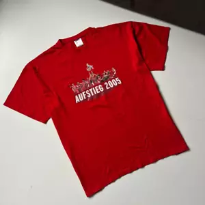 FC Koln Aufstieg 2005 T-Shirt Graphic Print Merch Red Size XXL - Picture 1 of 7