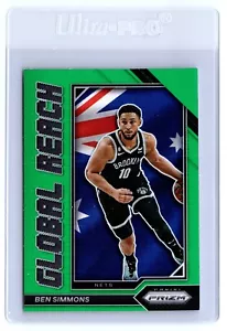 2022-23 Panini Prizm Global Reach Green Refractor #8 Ben Simmons BROOKLYN NETS - Picture 1 of 2