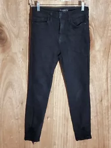 just black jeans womens size 28 skinny ankle distressed stretch high rise black - Picture 1 of 12