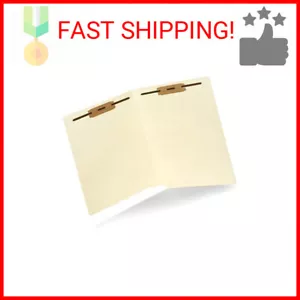 50 End Tab Fastener File Folders - Reinforced Straight Cut Tab - Designed to Org - Picture 1 of 2