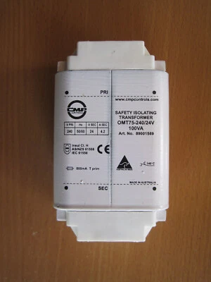 CMP SAFETY ISOLATING TRANSFORMER OMT 75-240/24 100VA (MADE IN AUSTRALIA)