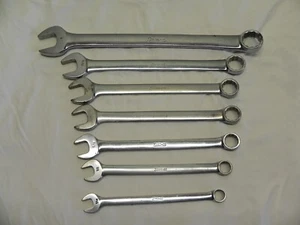 Snap-On 7 Piece 12 Point SAE Flank Drive Combination Wrenches OEX Series - Picture 1 of 22