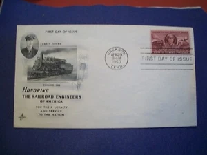 First Day of Issue Casy Jones Railroad Engineers Loyalty & Service 1950 - Picture 1 of 2