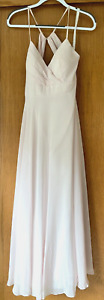 Azazie bridesmaid dress; Very light pink, full skirt; 100% Polyester, Size C