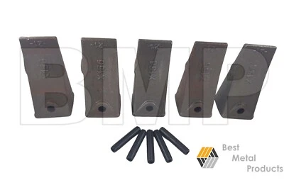 (5)X156 Bucket Teeth + Pin/Steer /Mini Excavator/Backhoe /Hensley/Bobcat 0800118 - Image 1 of 4