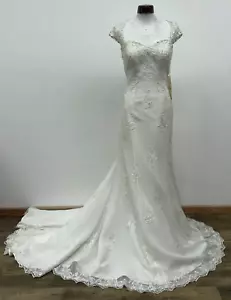 Sincerity Bridal Wedding Dress Embellished Ivory Size US 12 RRP £950 - Picture 1 of 24