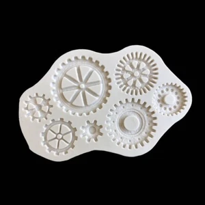 Silicone Silicon New Style Cogs Steampunk Gear Mould Mold Fondant DIY Clay Resin - Picture 1 of 2