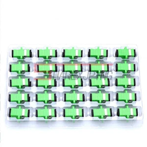 100pcs Adapter Coupler Square joint SC/APC Fiber Optical Connector Flange head - Picture 1 of 6