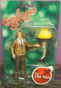 A Christmas Story Movie Action Figure Toy Reel Toys Neca Old Man Dad With Lamp - Picture 1 of 6