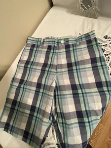 NWT Dillard's Class Club Boys Sz 18 Plaid Shorts w/ Adjustable Waist Modern Fit - Picture 1 of 6