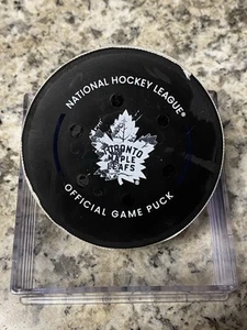 AUSTON MATTHEWS TORONTO MAPLE LEAFS Goal Scored Puck GAME USED 3/15/2025 - Picture 1 of 8