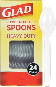 Glad Clear Plastic Spoons - Dishwasher Safe - Picture 1 of 6
