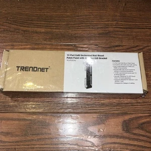 TRENDnet 12-Port Cat6 TC-P12C6V Unshielded Wall Mount Patch Panel w/89D Bracket - Picture 1 of 4
