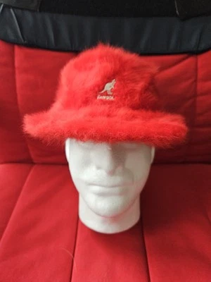 Boné de beisebol masculino Kangol Furgora Links peludo vermelho escarlate tamanho médio M - Imagem 1 de 4