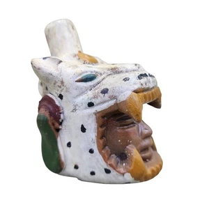 Jaguar Ton Azteken Krieger Brüllen Replik handgefertigtes Geschenk 4" groß - Bild 1 von 5