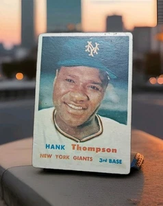 1957 Topps Baseball Card New York Giants Hank Thompson #109 Low Grade Vtg  - Picture 1 of 2
