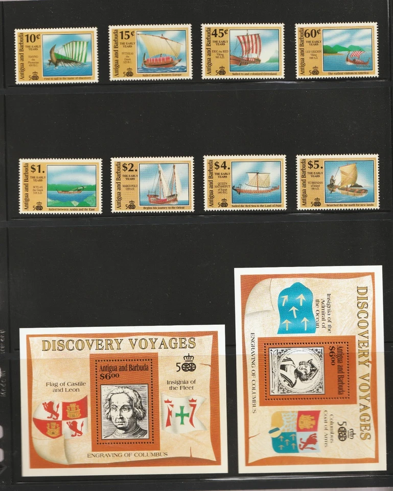 1991 Antigua & Barbuda Sc# 1411-20 Discovery Voyages, Columbus. MNH set Cv$22.95 - Image 1 of 1
