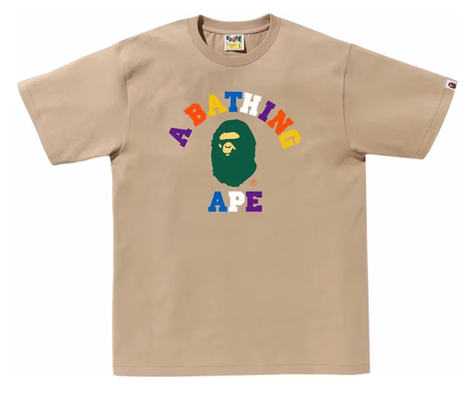 A Bathing Ape BAPE Colors College Tee (SS24) Beige Size Medium Mens - Image 1 of 1