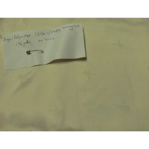 Polyester/Silk Biege with Playboy Bunny 1 3/4 Yards 44" Across - Picture 1 of 2