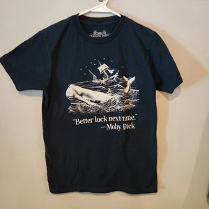 Headline Shirts Moby Dick Better Luck Next Time Small Navy Blue 100% Cotton - Picture 1 of 4