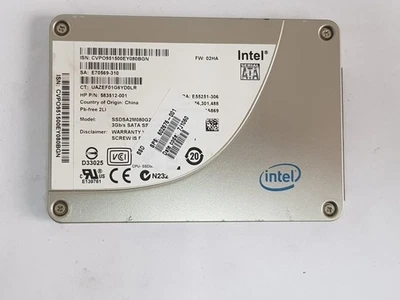 HP 583512-001 80GB SATA SSD | SSDSA2M080G2HP 2.5" Enterprise Solid State Drives - Image 1 of 3