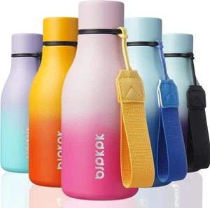 Botella agua acero inox 12oz con correa reutilizable sin BPA para deporte viaje - Bild 1 von 12
