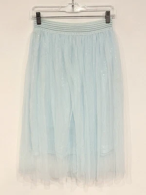 Falda para mujer Arizona Jean Co. talla grande azul hielo cintura elástica encaje concha Foto 1 de 4