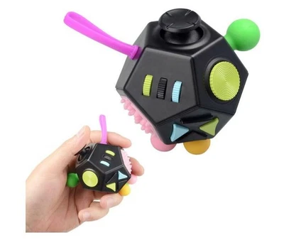 12-seitiger Fidget-Würfel Sechseck Schreibtisch Spielzeug Kinder Angst Erwachsene Stressabbau Würfel - Bild 1 von 4