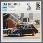 1968-1991 ROLLS-ROYCE PHANTOM VI britisches Auto Foto Datenblatt französische Karte