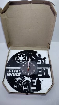 Star Wars Vinilo Disco Pared Reloj Ventilador Corte Láser Arte Decoración 12" Nuevo en Caja Abierta  Foto 1 de 4