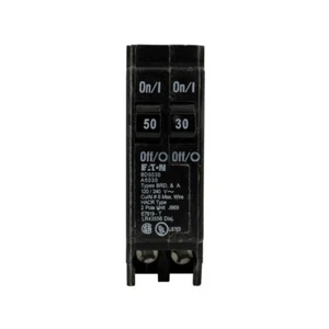 Eaton BR thermal magnetic BD5030 plug-on circuit breaker. 50-30 A,10kAIC Type BR - Picture 1 of 3
