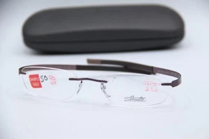 NEW SILHOUETTE SPX 7628 40 6052 PURPLE GUNMETAL AUTHENTIC FRAME SUNGLASSES 52-19 - Picture 1 of 3