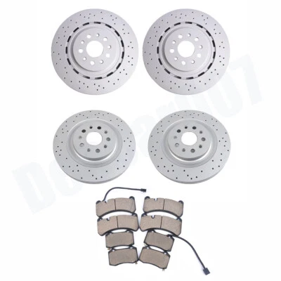 For Maserati Ghibli Quattroporte 2017-2021 Front & Rear Brake Pads & Rotors Kit Foto 1 de 4
