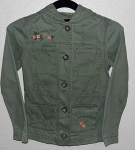 Old Navy Camo Olive Green Jacket Kid Girls Sz 8 - Picture 1 of 7