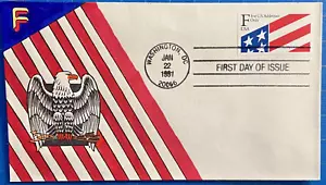 U.S Scott #2522 29¢ Self Adhesive "F" Stamp FDC (Gary) Hudeck Cachet (1991) - Picture 1 of 2