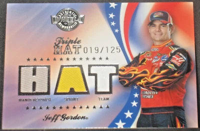Jeff Gordon 2008 Wheels American Thunder Triple Hat #TH9 (19/125) Driver Worn - Image 1 of 2