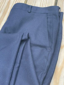 Hickey Freeman Customized Collection Staple Vintage Blue Flannel Trousers USA 36 - Picture 1 of 8