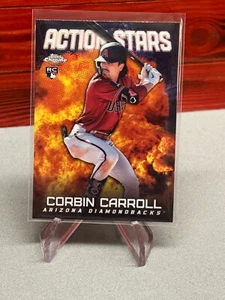 2023 Topps Chrome Corbin Carroll RC Action Stars Refractor Insert Arizona - Picture 1 of 2