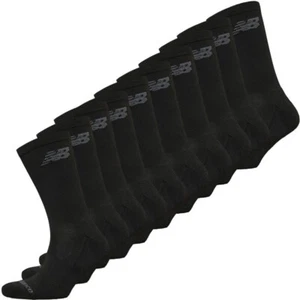 x10 New Balance Mens Ten Pack Socks - Cushioned Crew Socks Black, - Picture 1 of 12