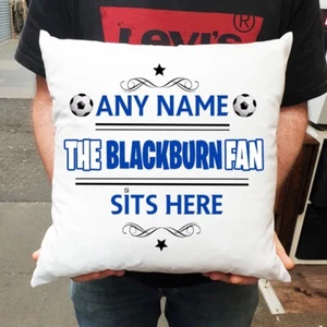 Blackburn Rovers Football Fan Cushion personalised cushion with filling Any Name - Picture 1 of 4