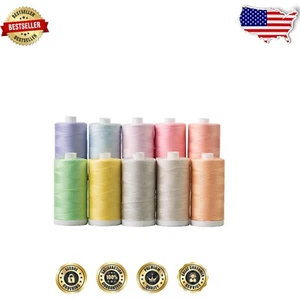 Luxurious 10-Pack of 100% Cotton Thread - 1200 Yards Each, Fairy Tale Palette - Picture 1 of 2