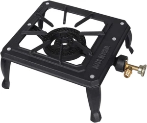Portable Stove Burner Cast Iron Propane LPG Gas Cooker for Patio Outdoor - Picture 1 of 12