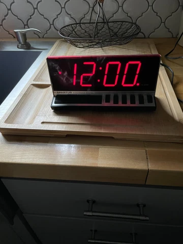 Vintage Spartus Electronic Digital Alarm Clock Model 1150 Large Display Retro Cover
