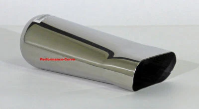 Punta de escape de acero inoxidable inclinada ovalada 2,25" entrada - 4" x 1,75" salida - 8" de largo Foto 1 de 3