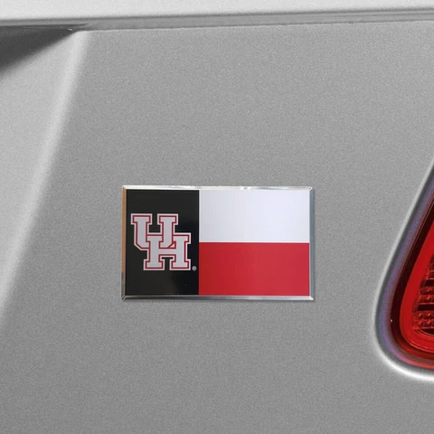 NCAA - Houston Cougars State Flag Aluminum Embossed Emblem Cover
