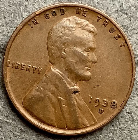 1938 D * Lincoln Wheat Cent - Higher Grade ~ X057 Cover