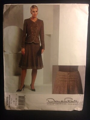 Pattern Vogue V2870, Oscar De La Renta jacket and skirt 12-16 - Image 1 of 3